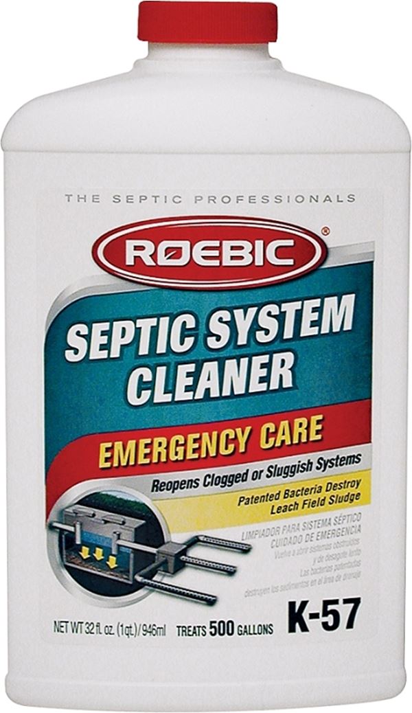 Roebic K-57 Septic System Cleaner, Liquid, Clear, 1 qt