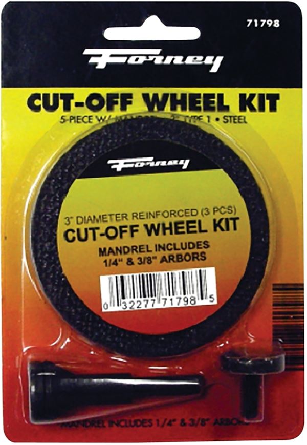 Forney 71798 Cut-Off Wheel Kit, 3 in Dia