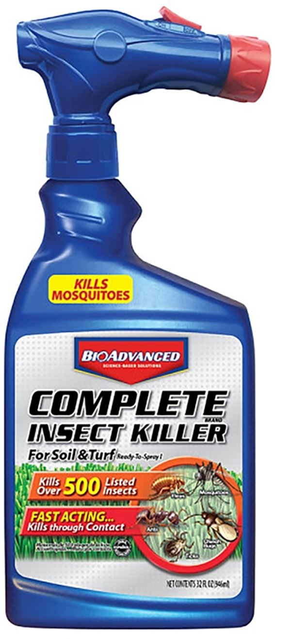 BioAdvanced Complete 700384A RTS Insect Killer, Liquid, Spray Application, Around Building Foundations, Lawns, 32 oz