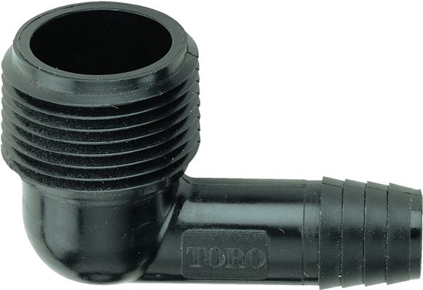 Toro 53271 Elbow, 3/8 x 3/4 in Connection, Barb x MNPT, Plastic