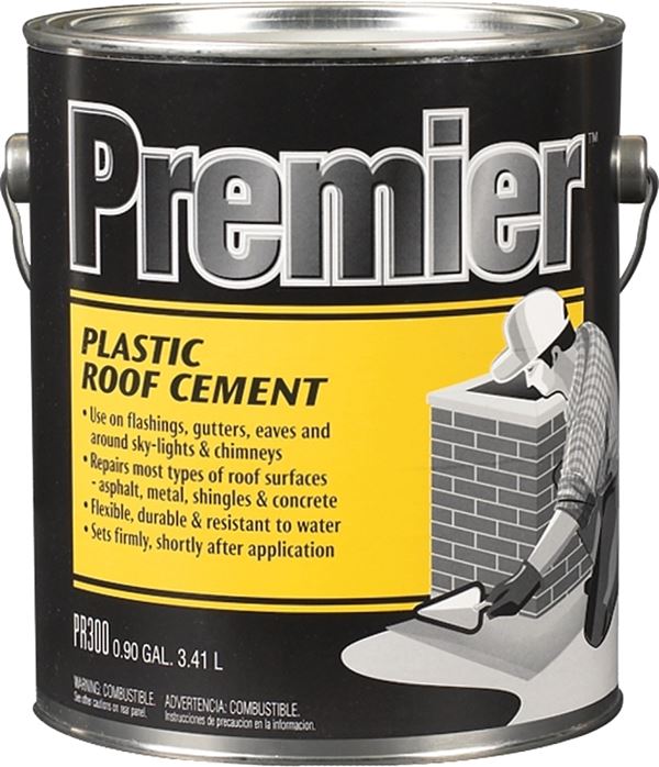 Henry PR300042 Plastic Roof Cement, Black, Liquid, Paste, 0.9 gal, Pack of 4