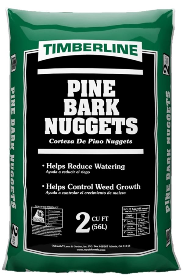 TIMBERLINE 52055472 Bark Nugget, Pine, 2 cu-ft Package, Bag