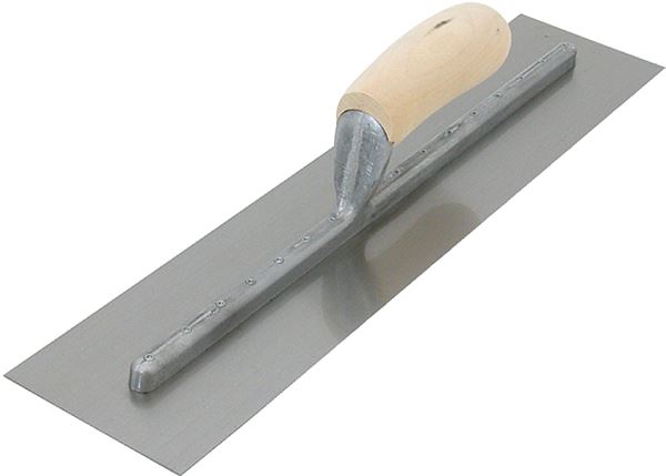 Marshalltown FT363 Finishing Trowel, 14 in L Blade, 4 in W Blade, Steel Blade, Curved Handle, Wood Handle