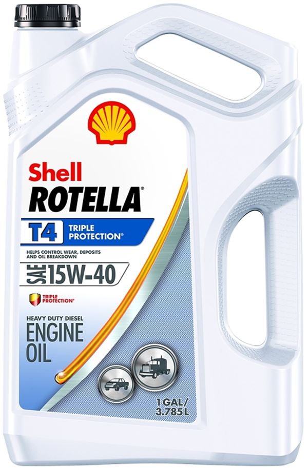 Shell Rotella 550045126 Diesel Motor Oil, 15W-40, 1 gal, Pack of 3