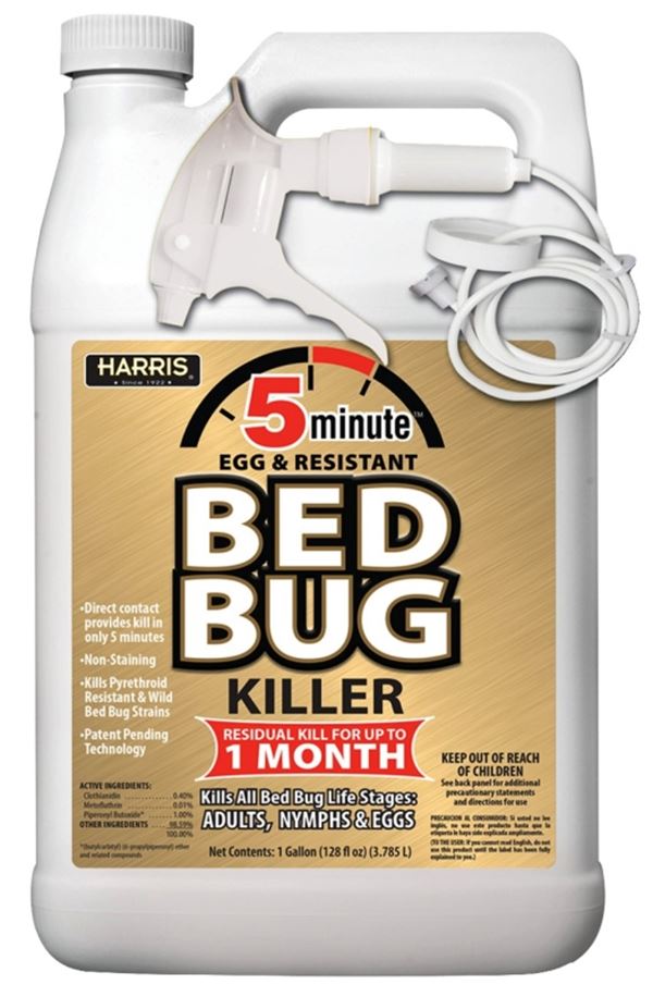 Harris GOLDBB-128 Bed Bug Killer, Liquid, Spray Application, 1 gal