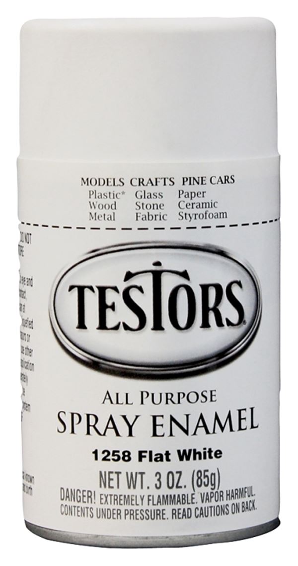 Testors 1258T Craft Spray Paint, Flat, White, 3 oz