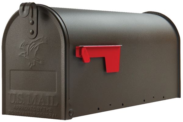 Gibraltar Mailboxes Elite Series E1100BZ0 Mailbox, 800 cu-in Capacity, Galvanized Steel, Bronze, 6.9 in W, 20.1 in D