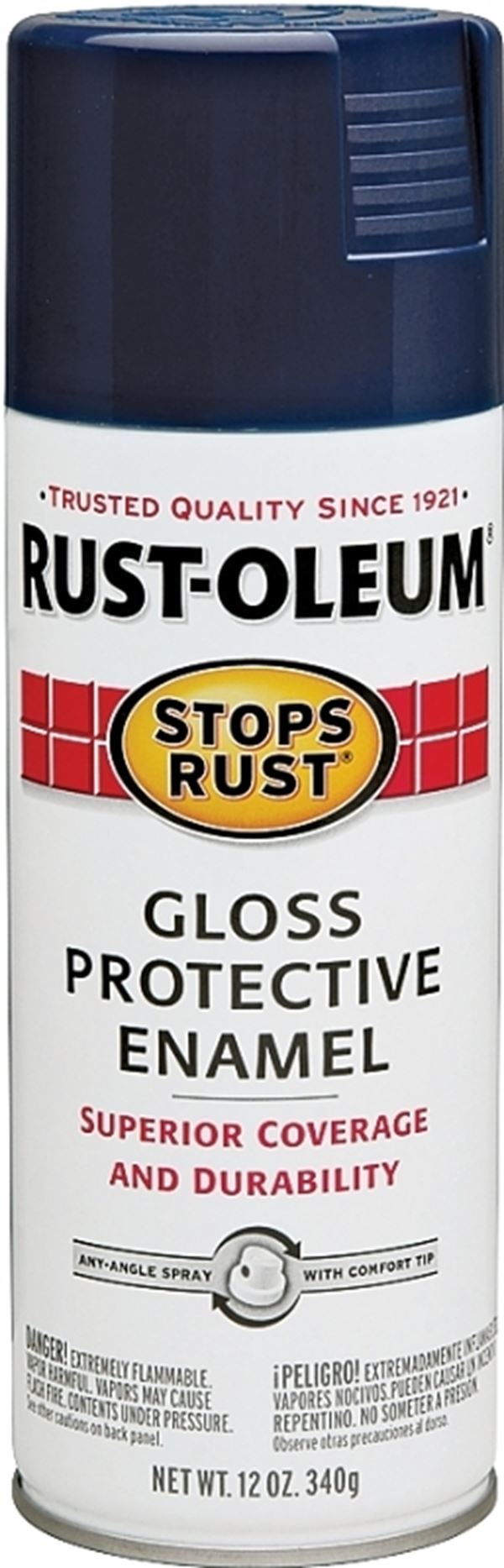 Rust-Oleum 7723830 Rust Preventative Spray Paint, Gloss, Navy Blue, 12 oz, Can