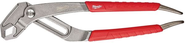 Milwaukee 48-22-6212 V-Jaw Plier, 12 in OAL, 2-3/4 in Jaw Opening, Red Handle, Comfort-Grip Handle, 1/4 in W Jaw