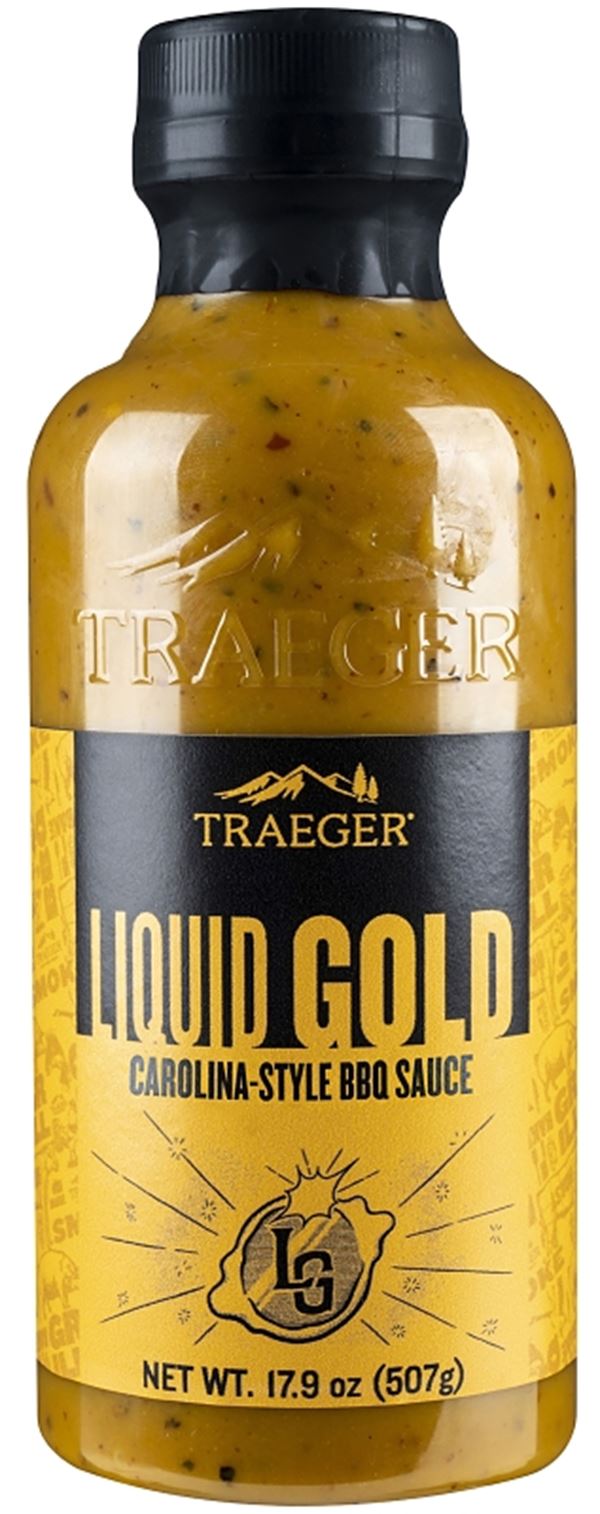 Traeger SAU049 Liquid Gold BBQ Sauce, Sweet, Tangy Flavor, 17.9 oz Bottle